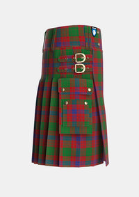 Utility_Ross_6_Tartan_883_kilt_right_image_with_pleated_design_and_adjustable_buckles_for_men