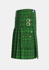 Utility_Ross_Hunting_3_Tartan_757_kilt_right_image_with_pleated_design_and_adjustable_buckles_for_men