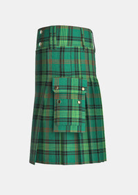 Utility_Ross_Hunting_tartan_756_kilt_left_image_with_pleated_design_and_adjustable_buckles_for_men