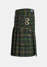Utility_Ross_Ryan_Tartan_7637_kilt_right_image_with_pleated_design_and_adjustable_buckles_for_men
