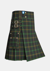 Utility_Ross_Ryan_Tartan_7637_kilt_side_image_with_pleated_design_and_adjustable_buckles_for_men