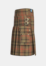 Utility_Ross_Weathered_Tartan_kilt_right_image_with_pleated_design_and_adjustable_buckles_for_men