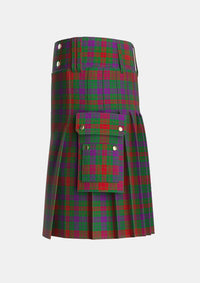 Utility_Ross_Wilsons_Tartan_3560_kilt_left_image_with_pleated_design_and_adjustable_buckles_for_men