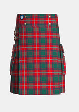 Utility_RoxBurgh_tartan_160_kilt_front_image_with_pleated_design_and_adjustable_buckles_for_men