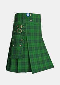 Utility_Royal_Scots_Fusiliers_Tartan_5394_kilt_side_image_with_pleated_design_and_adjustable_buckles_for_men