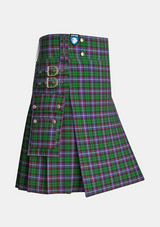Utility_Russell_tartan_3179_kilt_side_image_with_pleated_design_and_adjustable_buckles_for_men