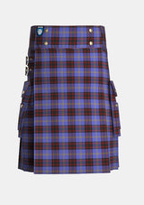 Utility_Rutherford_tartan_6926_kilt_front_image_with_pleated_design_and_adjustable_buckles_for_men