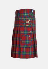 Utility_Ruthven_Tartan_1521_kilt_right_image_with_pleated_design_and_adjustable_buckles_for_men