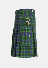 Utility_Rutledge_Tartan_4019_kilt_right_image_with_pleated_design_and_adjustable_buckles_for_men