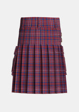 Utility_Ruxton_Hunting_Tartan_2379_kilt_back_image_with_pleated_design_and_adjustable_buckles_for_men