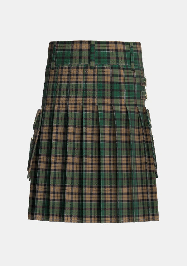 Utility_Sackett_Tartan_6918_kilt_back_image_with_pleated_design_and_adjustable_buckles_for_men