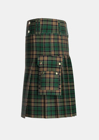 Utility_Sackett_Tartan_6918_kilt_left_image_with_pleated_design_and_adjustable_buckles_for_men