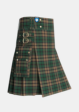 Utility_Sackett_Tartan_6918_kilt_side_image_with_pleated_design_and_adjustable_buckles_for_men