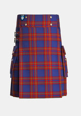 Utility_Salvation_Army_Tartan_kilt_front_image_with_pleated_design_and_adjustable_buckles_for_men
