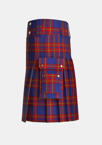 Utility_Salvation_Army_Tartan_kilt_left_image_with_pleated_design_and_adjustable_buckles_for_men