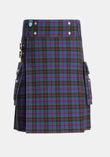 Utility_Sandberg_Tartan_6860_kilt_front_image_with_pleated_design_and_adjustable_buckles_for_men