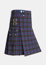 Utility_Sandberg_Tartan_6860_kilt_side_image_with_pleated_design_and_adjustable_buckles_for_men
