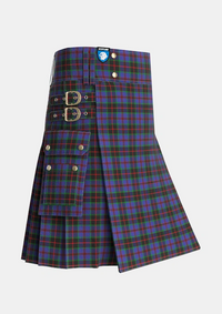 Utility_Sandberg_Tartan_6860_kilt_side_image_with_pleated_design_and_adjustable_buckles_for_men