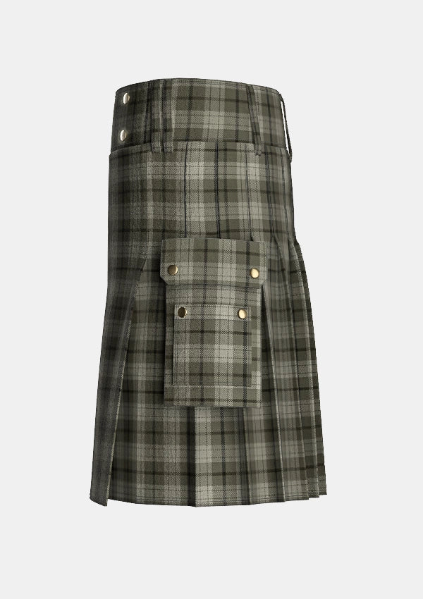 Utility_Saunders_Tartan_10109_kilt_left_image_with_pleated_design_and_adjustable_buckles_for_men