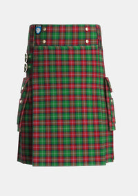 Utility_Sawyer_Tartan_2162_kilt_front_image_with_pleated_design_and_adjustable_buckles_for_men