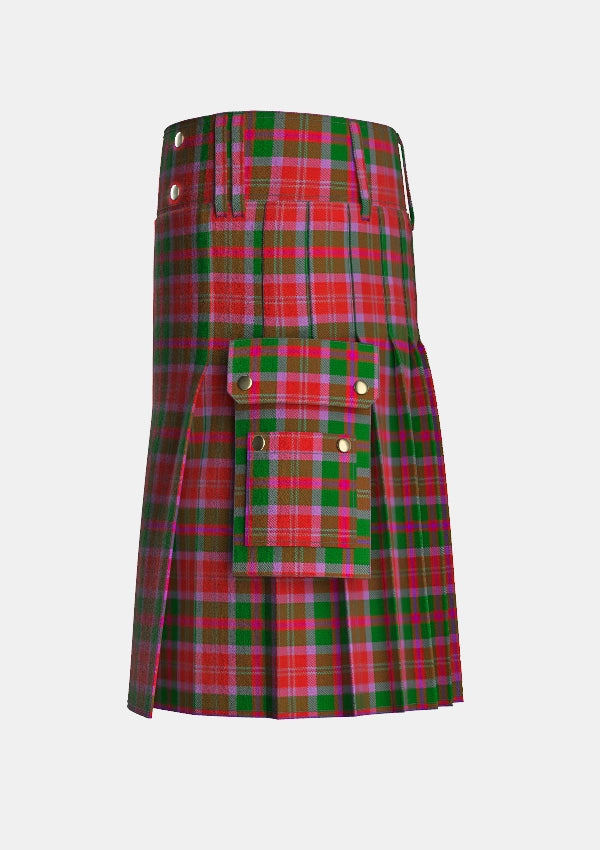 Utility_Scobie_Tartan_10247_kilt_left_image_with_pleated_design_and_adjustable_buckles_for_men