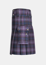 Utility_Scotland_Forever_tartan_6038_kilt_left_image_with_pleated_design_and_adjustable_buckles_for_men