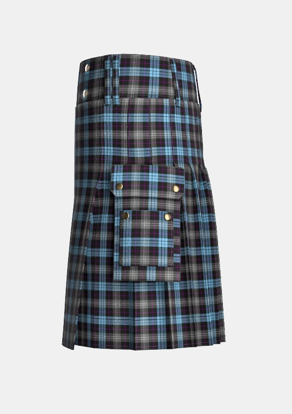 Utility_Scotsburn_Croft_Tartan_11208_kilt_left_image_with_pleated_design_and_adjustable_buckles_for_men