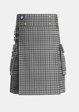 Utility_Scott_Abbreviated_Tartan_1825_kilt_front_image_with_pleated_design_and_adjustable_buckles_for_men