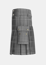 Utility_Scott_Abbreviated_Tartan_1825_kilt_left_image_with_pleated_design_and_adjustable_buckles_for_men