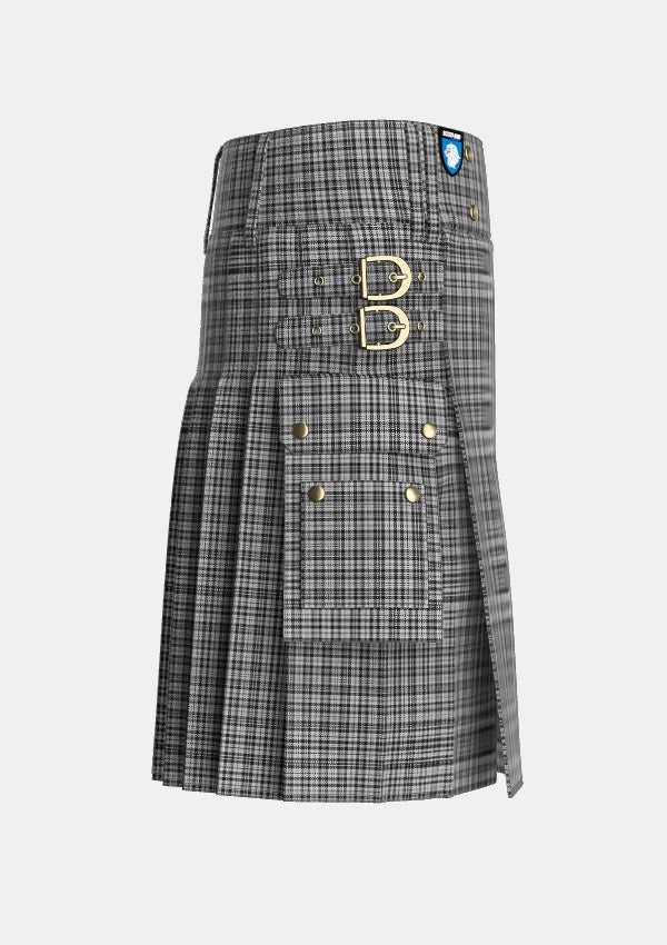 Utility_Scott_Abbreviated_Tartan_1825_kilt_right_image_with_pleated_design_and_adjustable_buckles_for_men