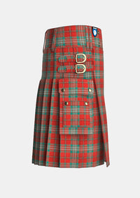 Utility_Scott_Ancient_Tartan_kilt_right_image_with_pleated_design_and_adjustable_buckles_for_men