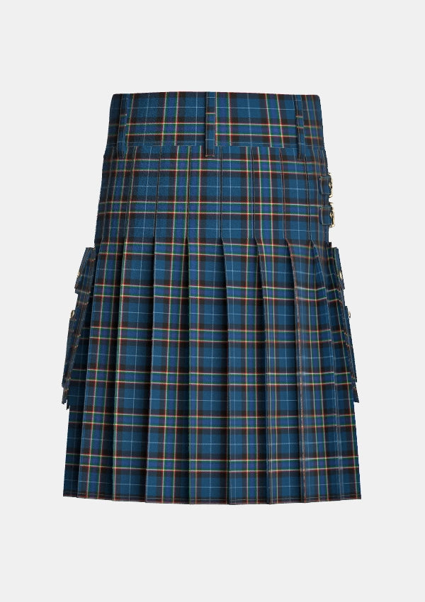 Utility_Scottish_Italian_Tartan_11248_kilt_back_image_with_pleated_design_and_adjustable_buckles_for_men