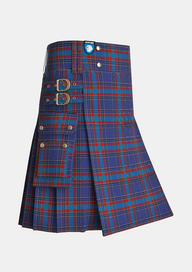 Utility_Selkirk_Tartan_2304_kilt_side_image_with_pleated_design_and_adjustable_buckles_for_men