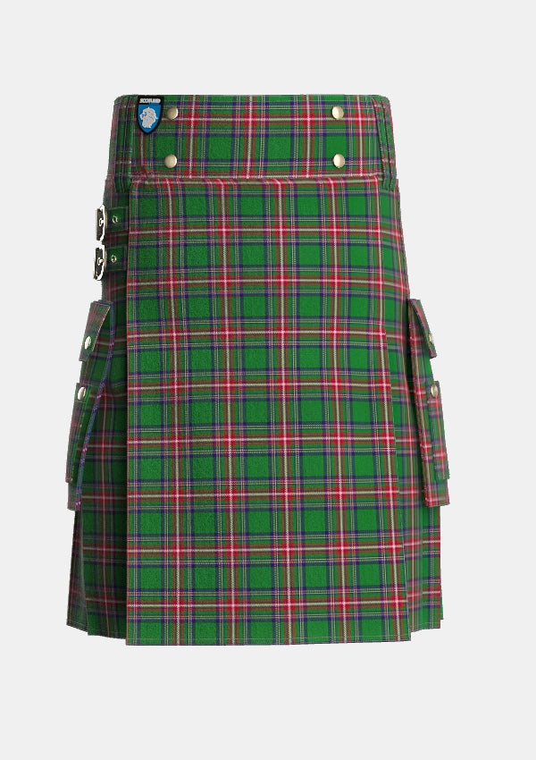 Utility_Seller_Personal_Tartan_771_kilt_front_image_with_pleated_design_and_adjustable_buckles_for_men