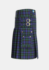 Utility_Sempill_Tartan_2420_kilt_right_image_with_pleated_design_and_adjustable_buckles_for_men