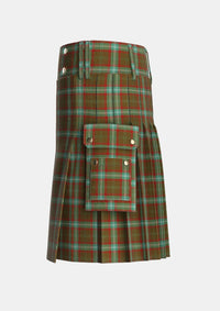Utility_Seton_Hunting_Tartan_938_kilt_left_image_with_pleated_design_and_adjustable_buckles_for_men