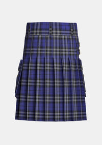 Utility_Shalom_Tartan_7647_kilt_back_image_with_pleated_design_and_adjustable_buckles_for_men