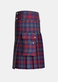 Utility_Shields_J_Family_Tartan_13869_kilt_left_image_with_pleated_design_and_adjustable_buckles_for_men
