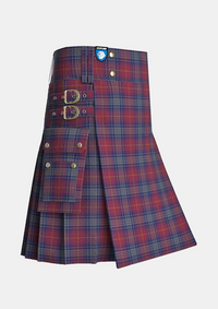 Utility_Shields_J_Family_Tartan_13869_kilt_side_image_with_pleated_design_and_adjustable_buckles_for_men