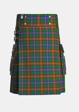 Utility_Sikh_tartan_2654_kilt_front_image_with_pleated_design_and_adjustable_buckles_for_men