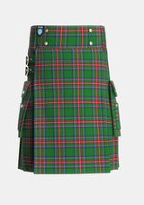 Utility_Sillars_Tartan_3207_kilt_front_image_with_pleated_design_and_adjustable_buckles_for_men