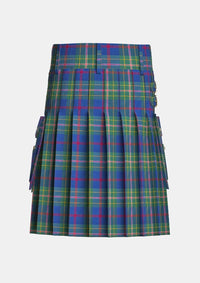 Utility_Singh_tartan_2600_kilt_back_image_with_pleated_design_and_adjustable_buckles_for_men