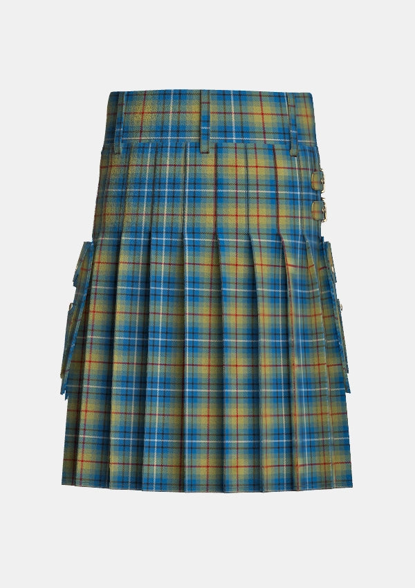Utility_Sir_Sean_Connery_Commemorative_Tartan_13247_kilt_back_image_with_pleated_design_and_adjustable_buckles_for_men