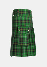 Utility_Smeaton_Hunting_Tartan_3214_kilt_left_image_with_pleated_design_and_adjustable_buckles_for_men