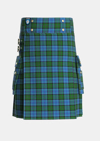 Utility_Smithers_Tartan_2227_kilt_front_image_with_pleated_design_and_adjustable_buckles_for_men