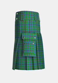 Utility_Snodgrass_Tartan_1216_kilt_left_image_with_pleated_design_and_adjustable_buckles_for_men