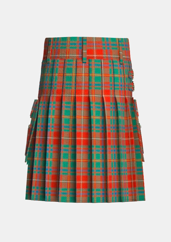 Utility_Somerville_Ancient_Tartan_kilt_back_image_with_pleated_design_and_adjustable_buckles_for_men