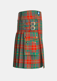 Utility_Somerville_Ancient_Tartan_kilt_right_image_with_pleated_design_and_adjustable_buckles_for_men