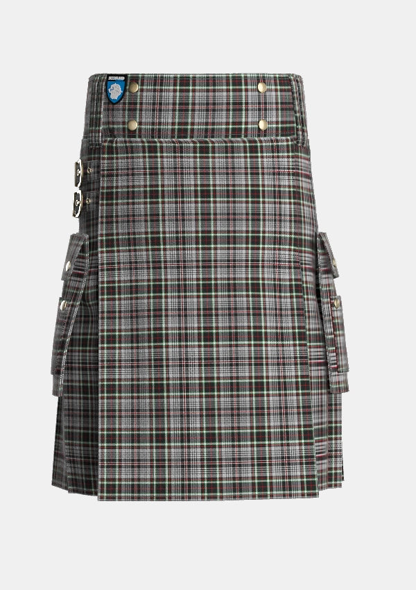 Utility_Southwick_Tartan_2642_kilt_front_image_with_pleated_design_and_adjustable_buckles_for_men
