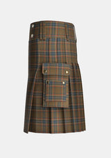 Utility_Spencer_Tartan_5315_kilt_left_image_with_pleated_design_and_adjustable_buckles_for_men